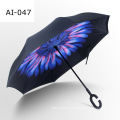 UV Protection Windproof Large Big Straight Car Umbrella with C-Shaped Handle